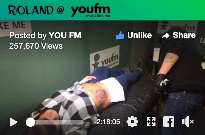 Read more about the article Live-Tattoo bei YouFM